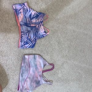 NWOT 2 girls Ivivva reversible sports bra size 14